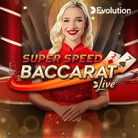 Super Speed Baccarat slot visual from Evolution available on towercasino.vip